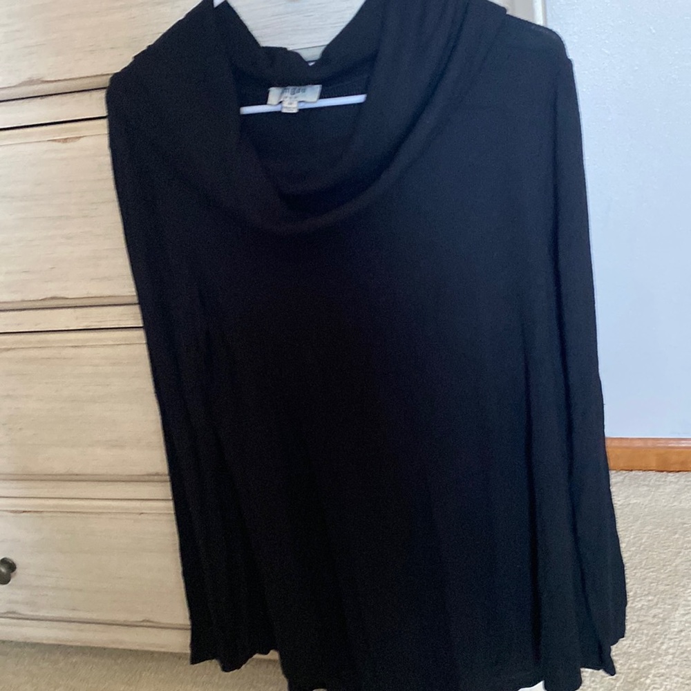 Black cowl neck shirt